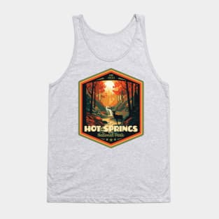 Hot Springs National Park Vintage WPA Style National Parks Art Tank Top